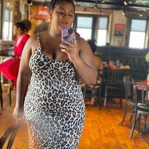Plus Leopard Maxi Dress